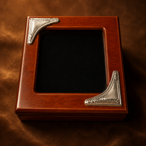 Vintage Wood and Silver Collector Display Case